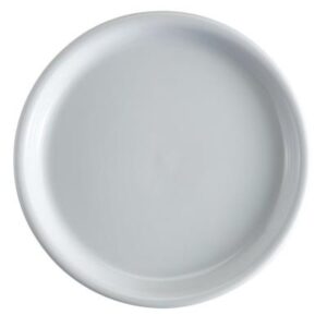 Menuteller Porzellan, rund 21 cm ø aussen, weiss