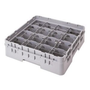 Casier Camrack pour tasses, 16 compartiments, taille du compartiment  11,1 x 10,95 cm hauteur max. de la tasse 10,7 cm gris, 500 x 500 x 143 mm avec 1 extension