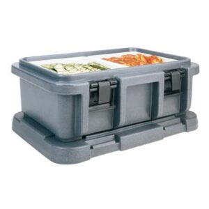 Conteneur de transport isotherme gamme Ultra Pan, construction monobloc en polyéthylène sans soudure, joint hermétique amovible et gros systèmes de fermeture en nylon, pour1 bac GN1/1 profondeur 150 mm, dim. extérieurs 63 x 44 x 26 cm
