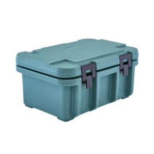 Conteneur de transport isotherme gamme Ultra Pan, construction monobloc en polyéthylène sans soudure, joint hermétique amovible et gros systèmes de fermeture en nylon, pour1 bac GN1/1 profondeur 200 mm, dim. extérieurs 63 x 44 x 30,5 cm
